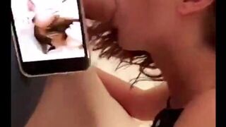 YungxCutie (Stefania Ta) watching lesbian show & blowjob snapchat premium porn videos